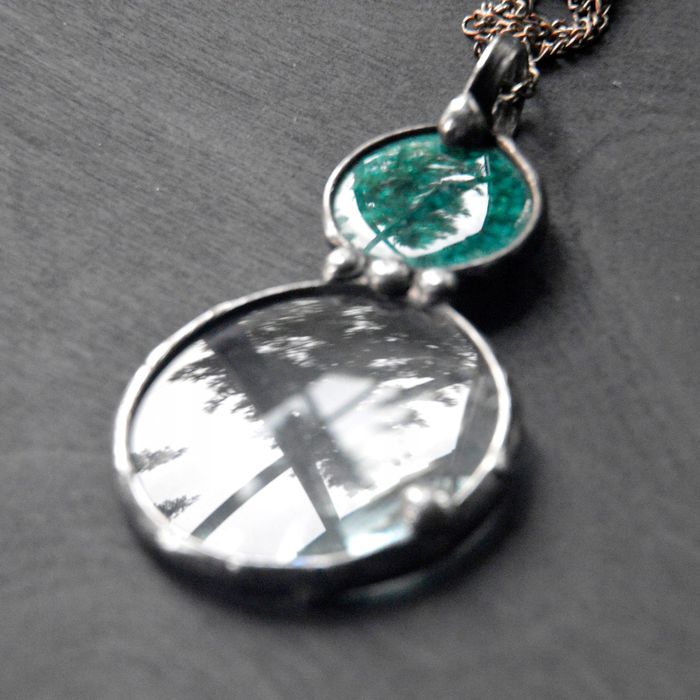 Z morskim akcentem - wisior lupa na łańcuszku