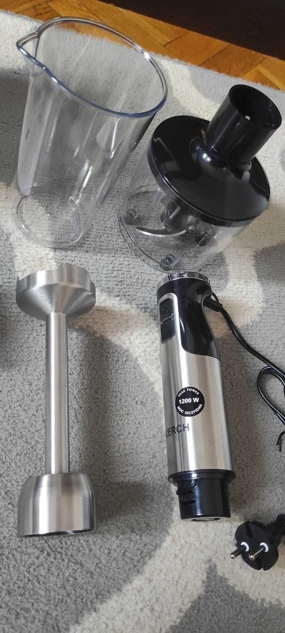Blender Ręczny Mikser Wielofunkcyjny Turbo 1200w + akcesoria