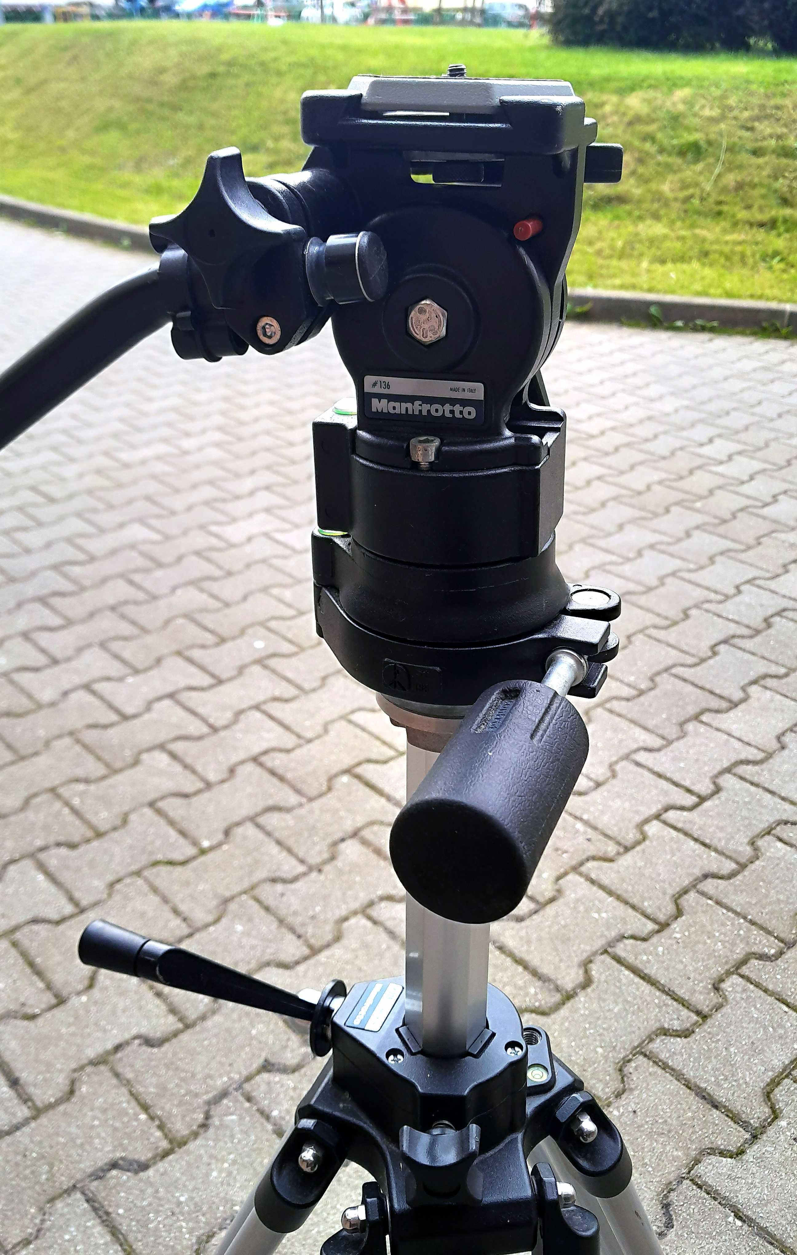 Statyw Manfrotto 028 + głowica 136 + leveling head 138