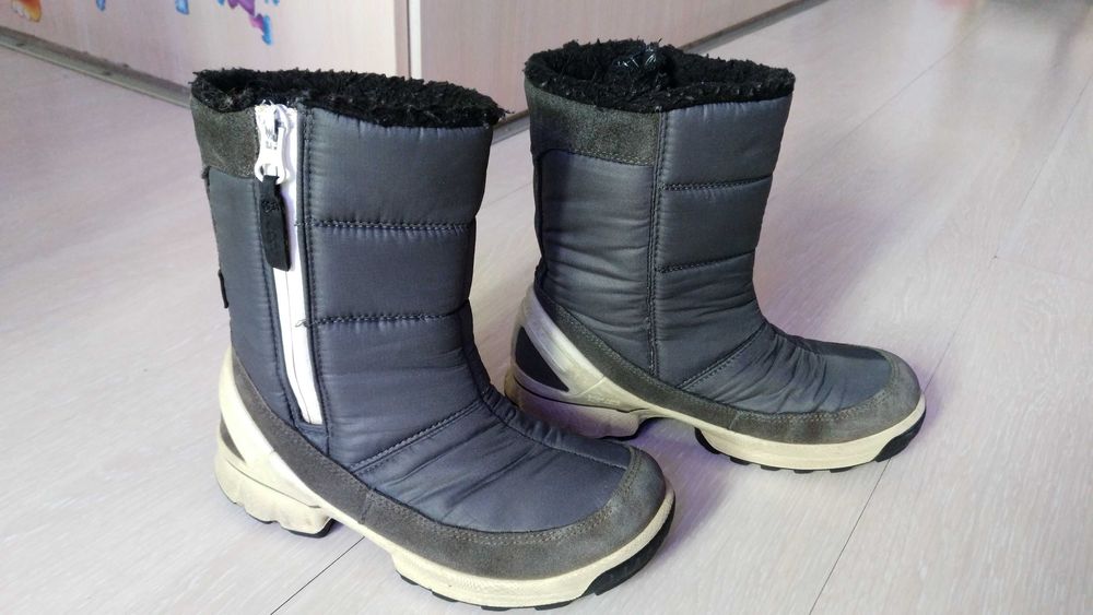 Зимние сапоги ecco, 21 см стелька