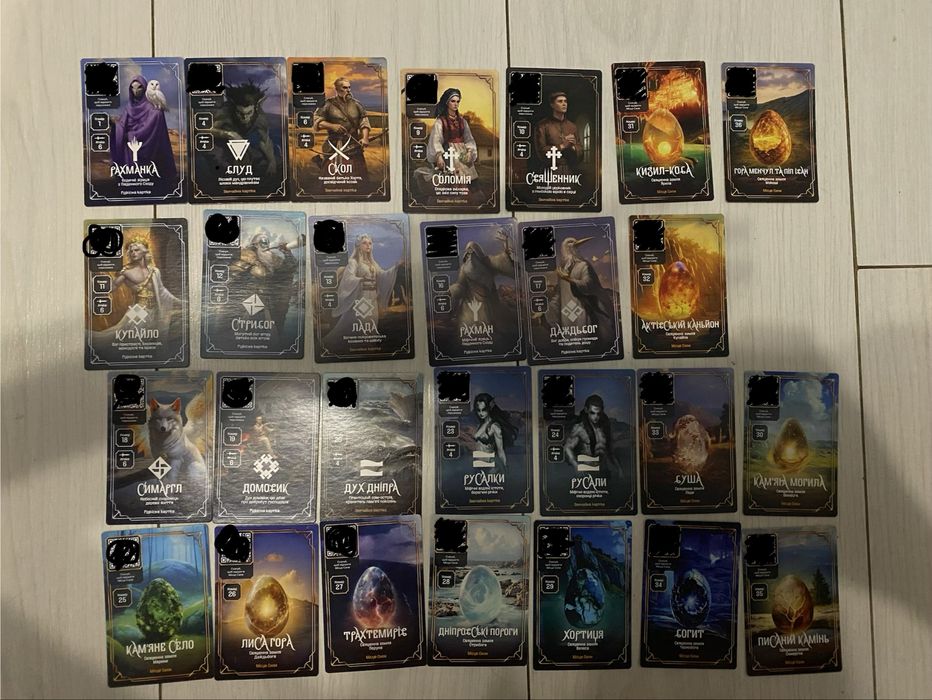 «Хроніки сили», колекційні картки з атб