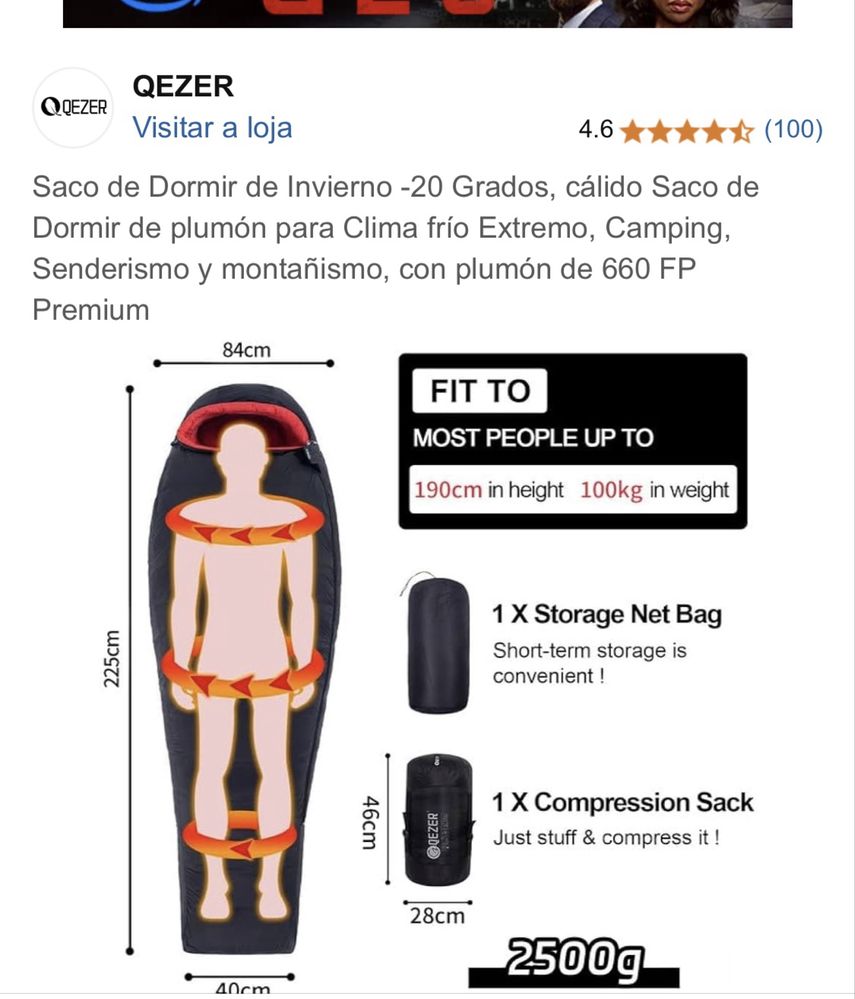 Saco de dormir Qezel