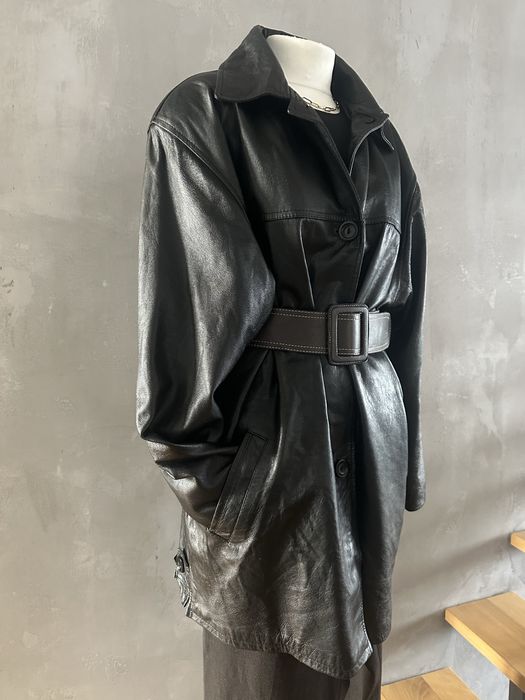 Czarna kurtka z naturalnej skóry z odpinanym ociepleniem-XL-3XL