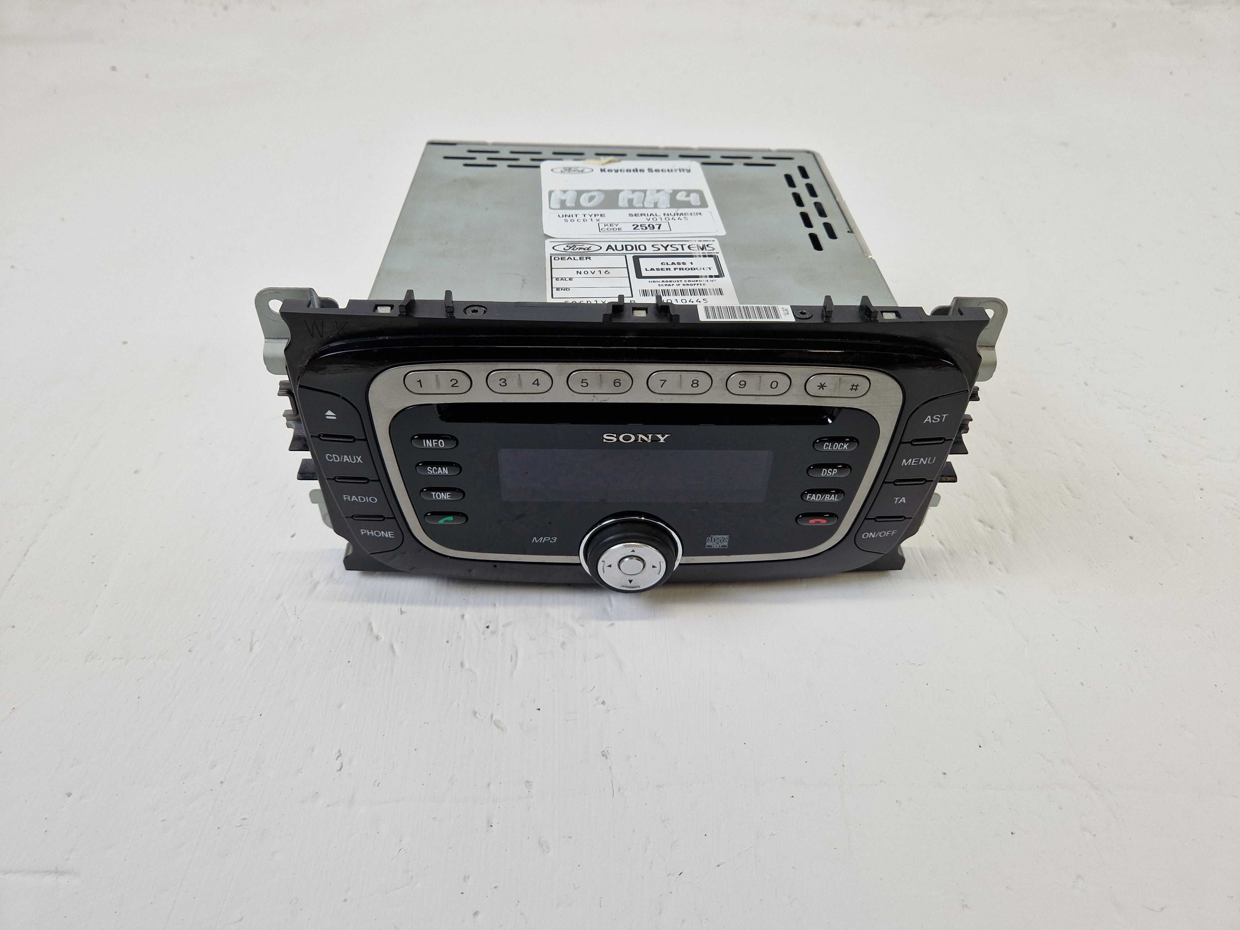 Radio SONY z Kodem Ford Mondeo MK4 IV LIFT S-Max Galaxy IDEALNY Stan!