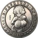 Сувенирная монета 1 Morgan Dollar 1890 CC («Моргановский доллар»)вид 2