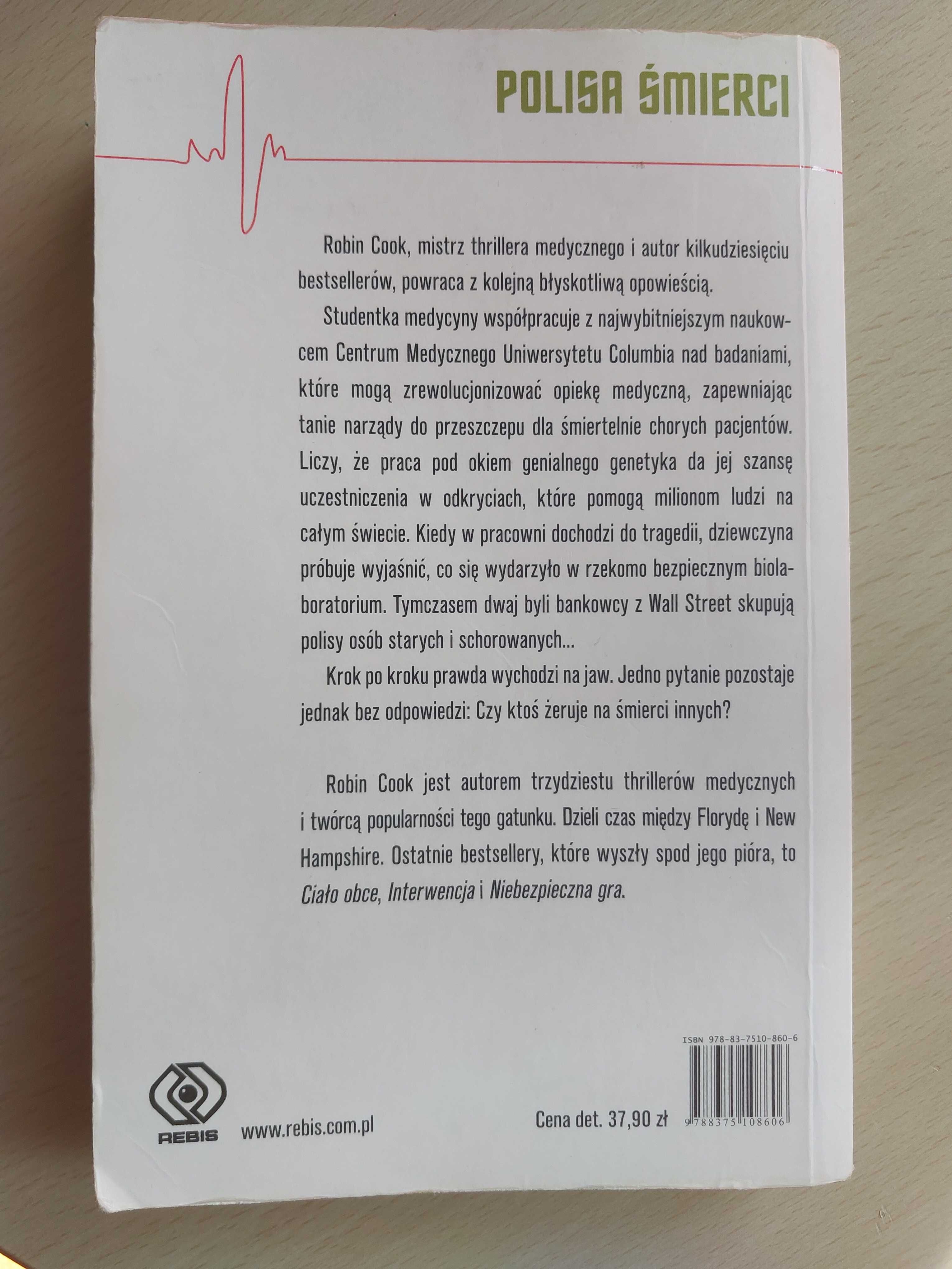 Polisa Śmierci Robin Cook Książka Kryminał Literatura