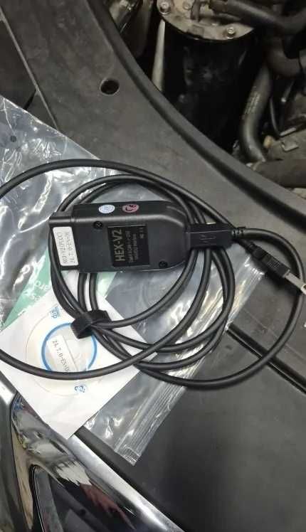 Адаптер ваг vag com диагностика через obd2 hex v2 25.3