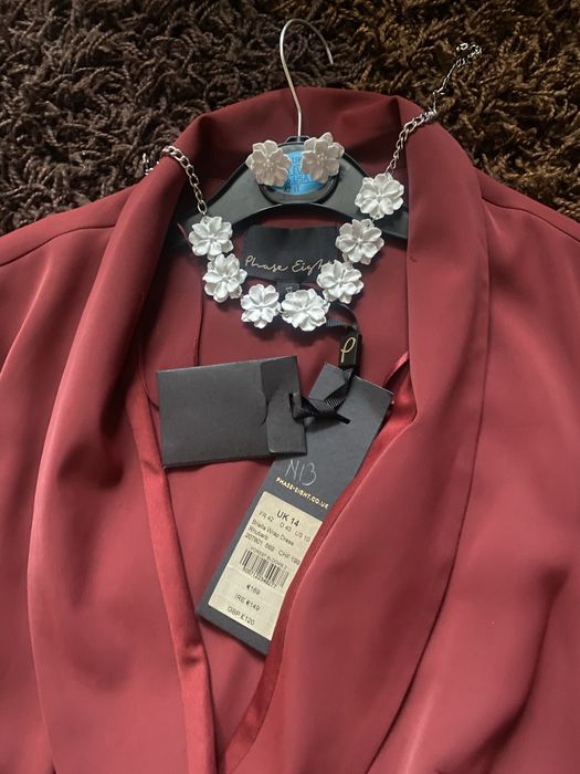 Плаття нарядне на запах бордо