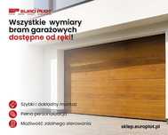 Brama garażowa segmentowa UniPro 2500x2250, złoty dąb, automatyczna