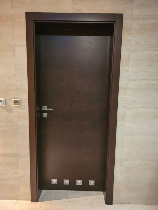 Drzwi mahoniowe + ościeżnice + klamki