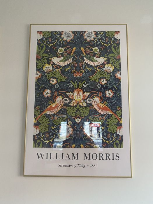 Plakat w złotej ramie 90x60 William Morris