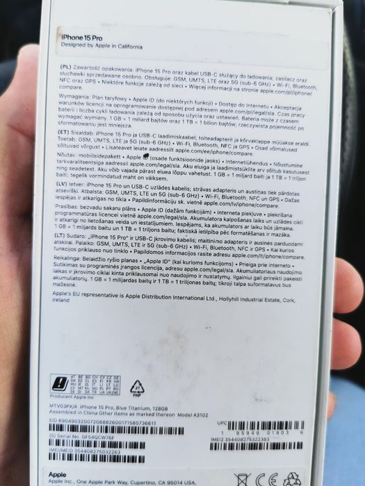 Pudełko iPhone 15 Pro