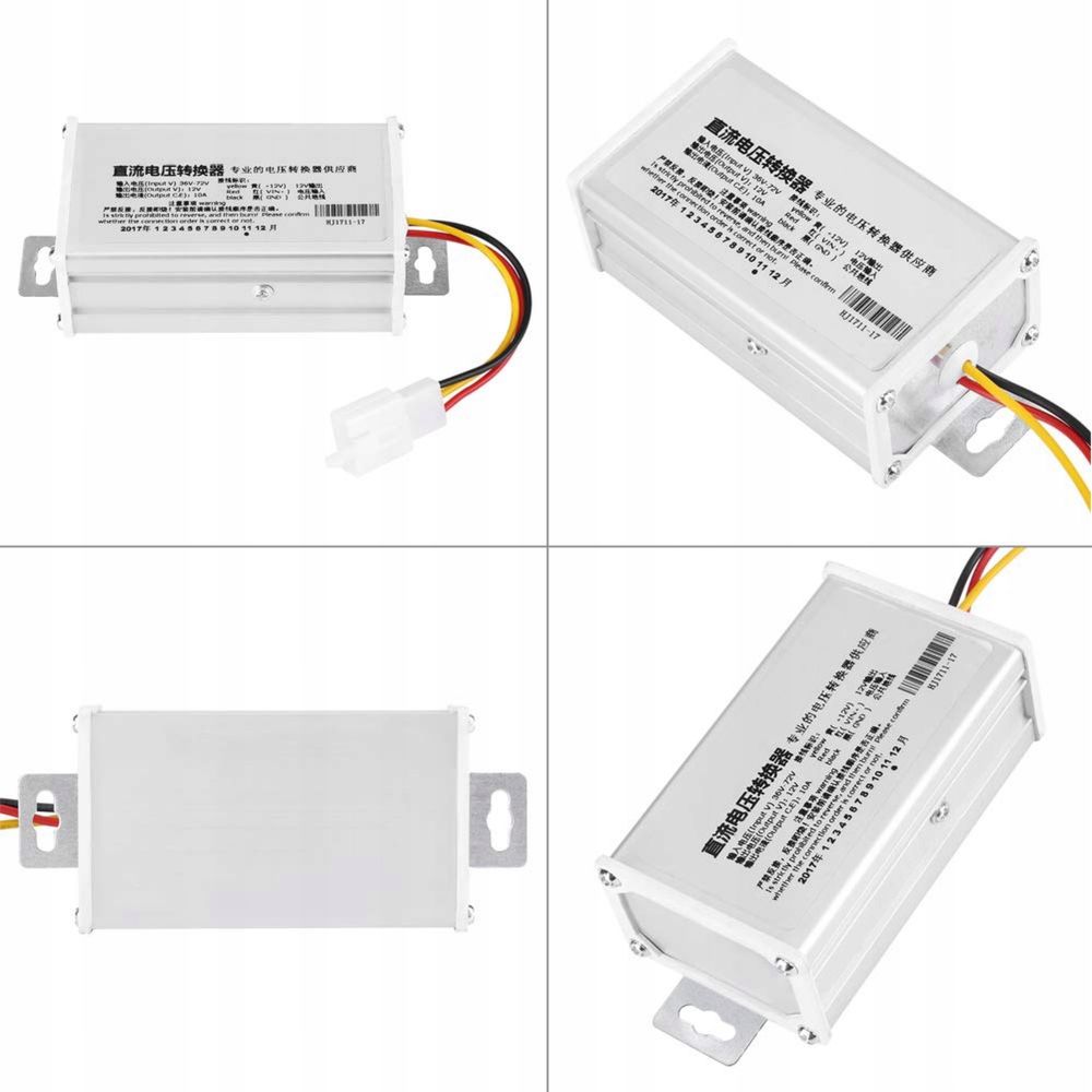 Konwerter do skuterów elektrycznych, transformator DC 36V-72V 12V 10A
