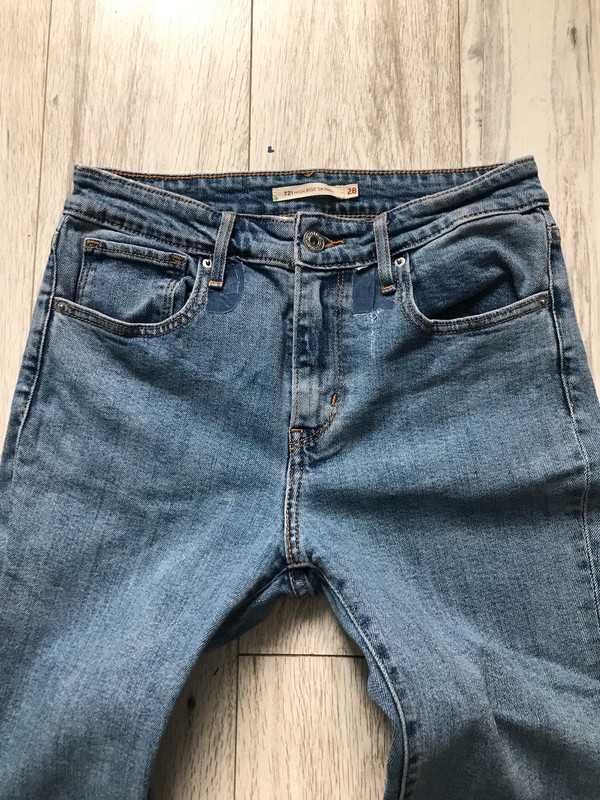 levis 721 high rise skinny jeans jeansy vintage dżinsy rurki damskie