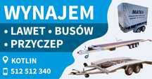 Wynajem lawety przyczepy przyczepki