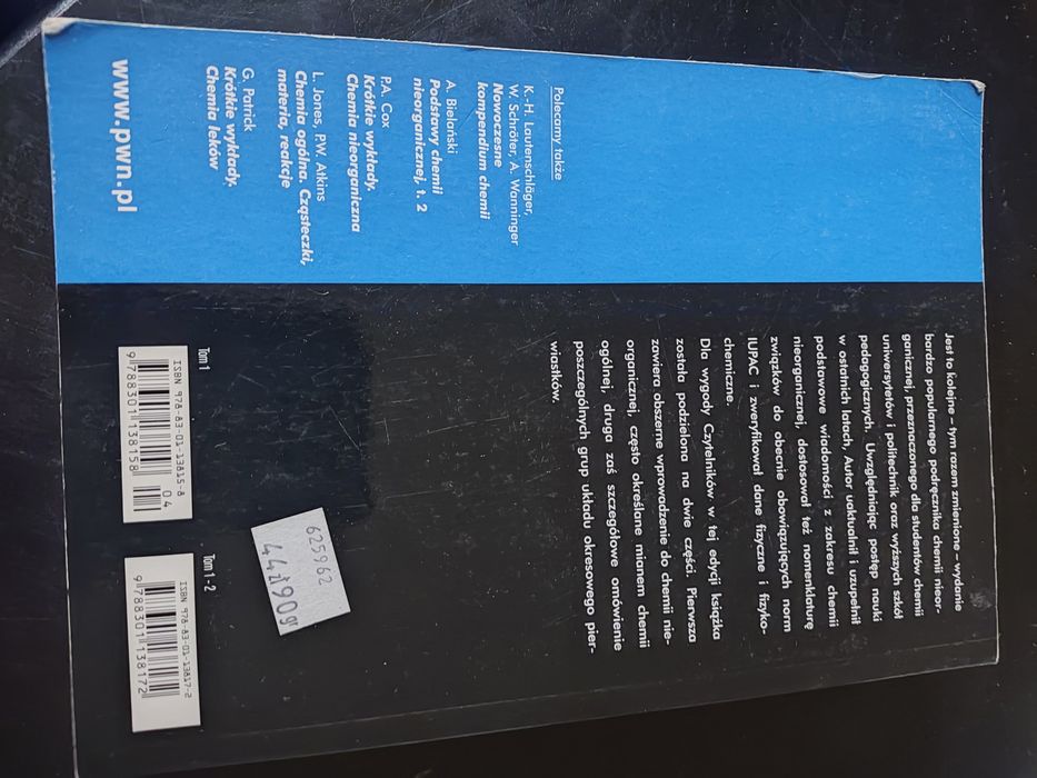 Adam Bielański - Podstawy chemii nieorganicznej część  1