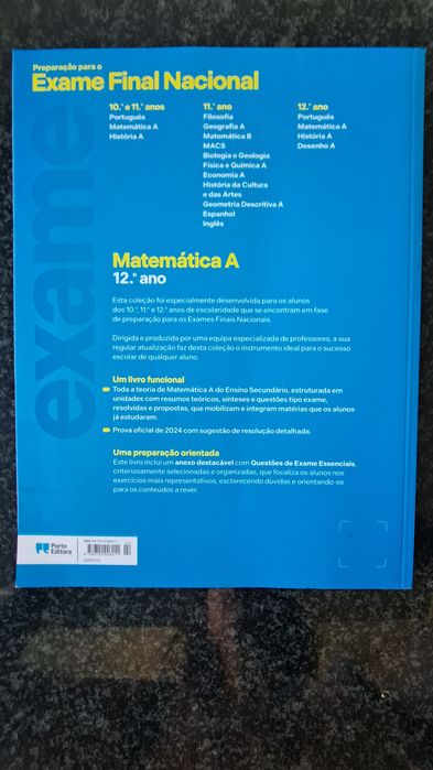 Livro Preparação Exame Nacional Matemática A 12 ano