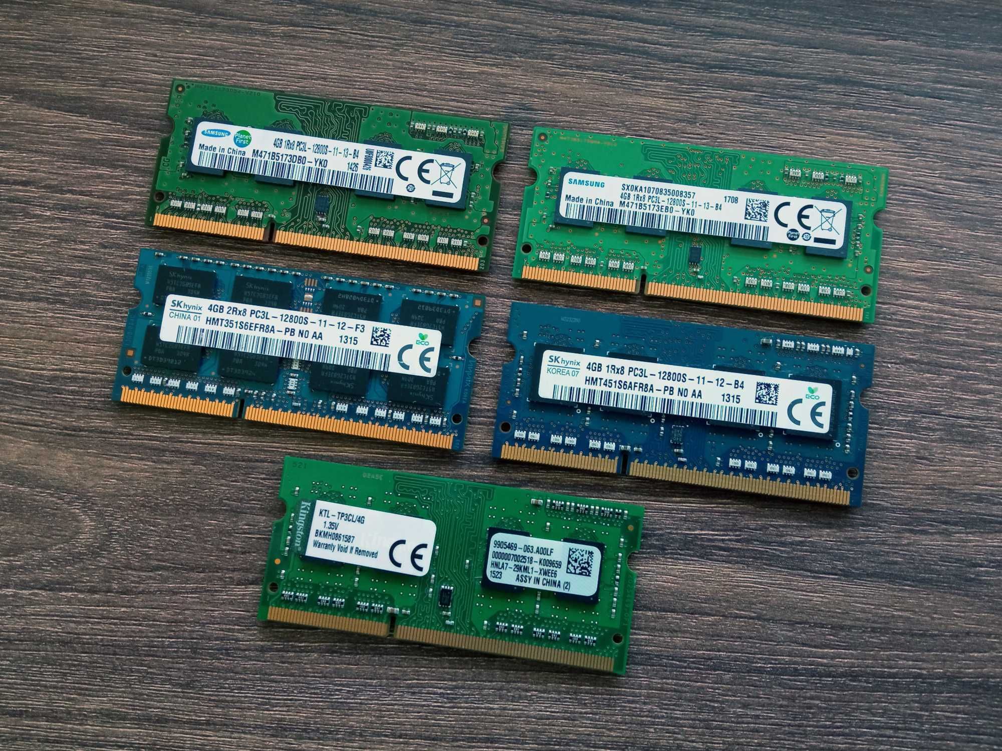 Память для ноутбука SO-DIMM DDR3L 4GB 1600MHz PC3L-12800S 1.35V