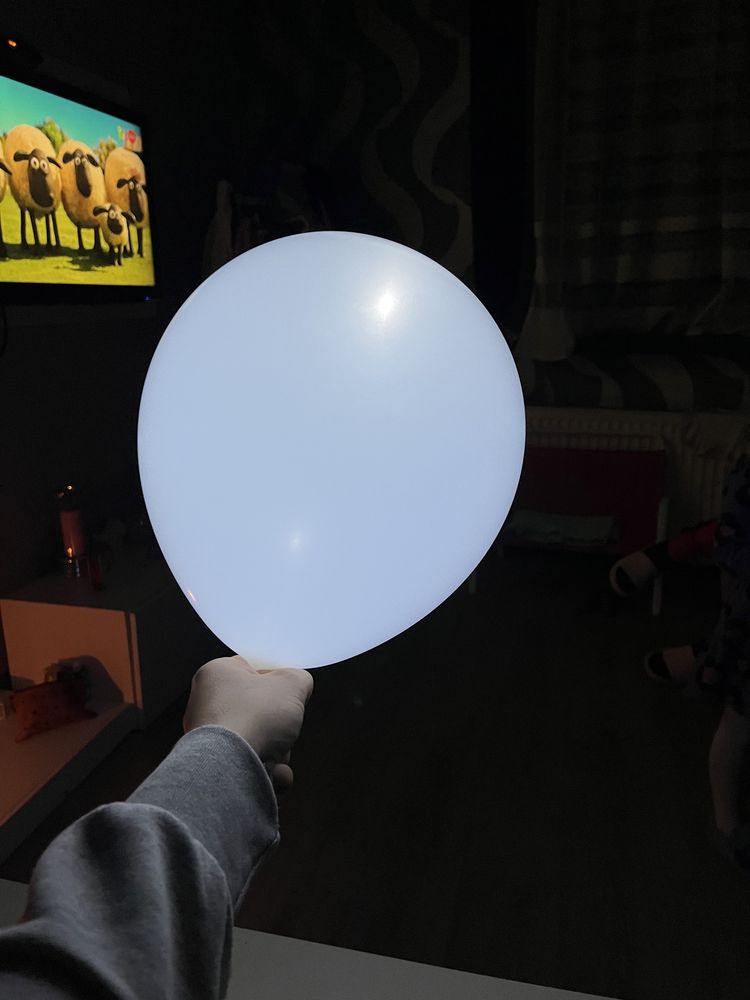 Balony świecące LED białe 15 sztuk