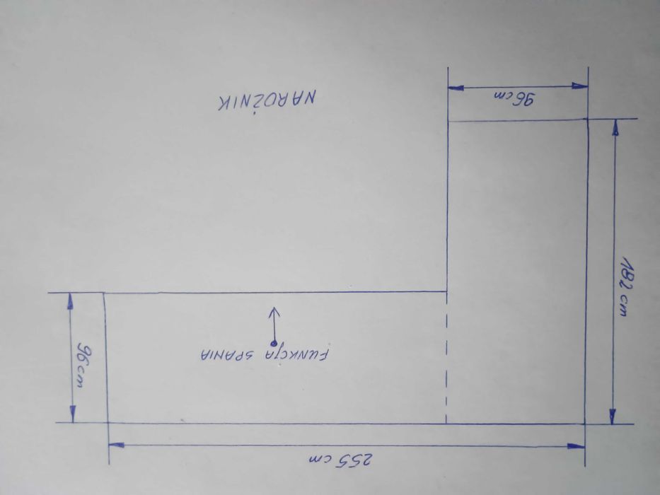 Narożnik z funkcją spania