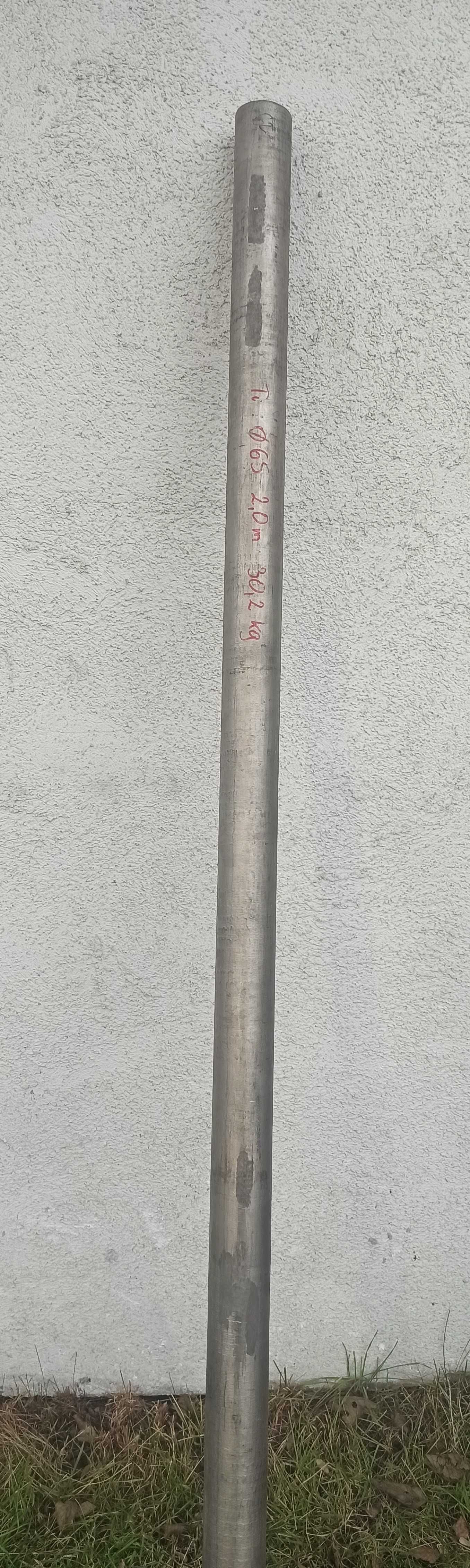 Wałek Pręt Tytan Tytanowy fi- 65mm ,  dł. 200 cm,  waga 30,2 kg