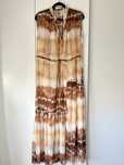 Mango sukienka maxi boho brązowy kamel M