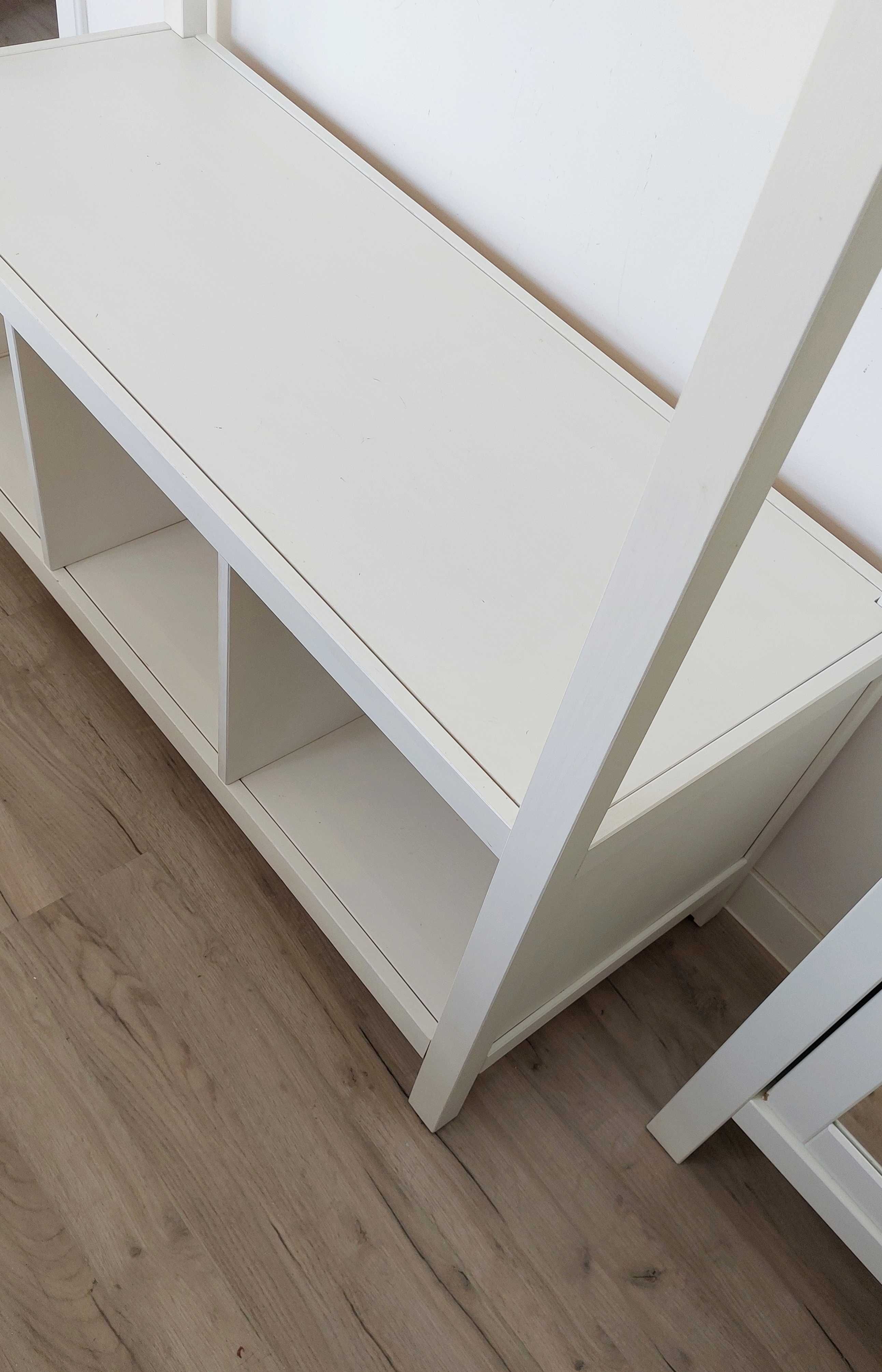 Ikea hemnes szafa otwarta biała drewniana drewno