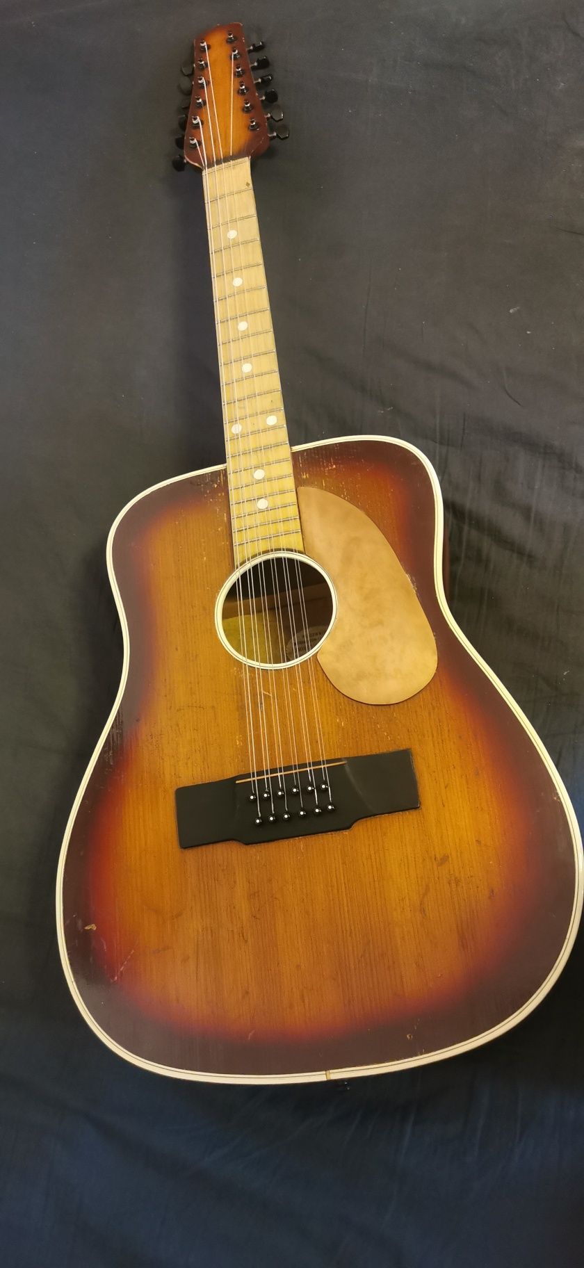 Gitara akustyczna 12 strunowa Władysław Lemański lutnicza z pokrowcem