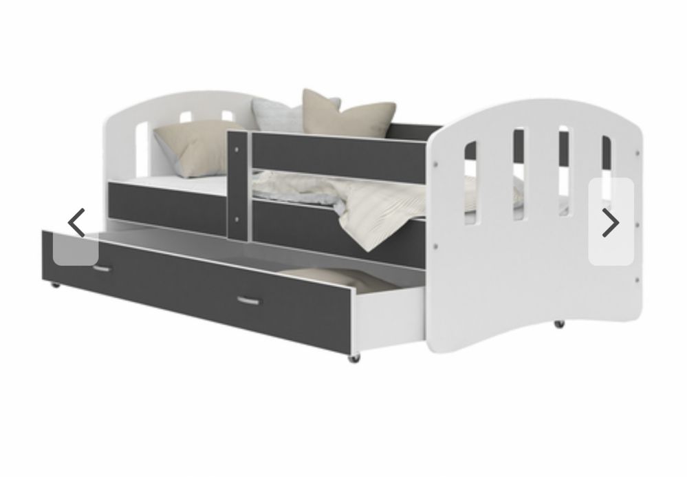 Łóżko z materacem 80x160cm + szuflada na pościel / zabawki
