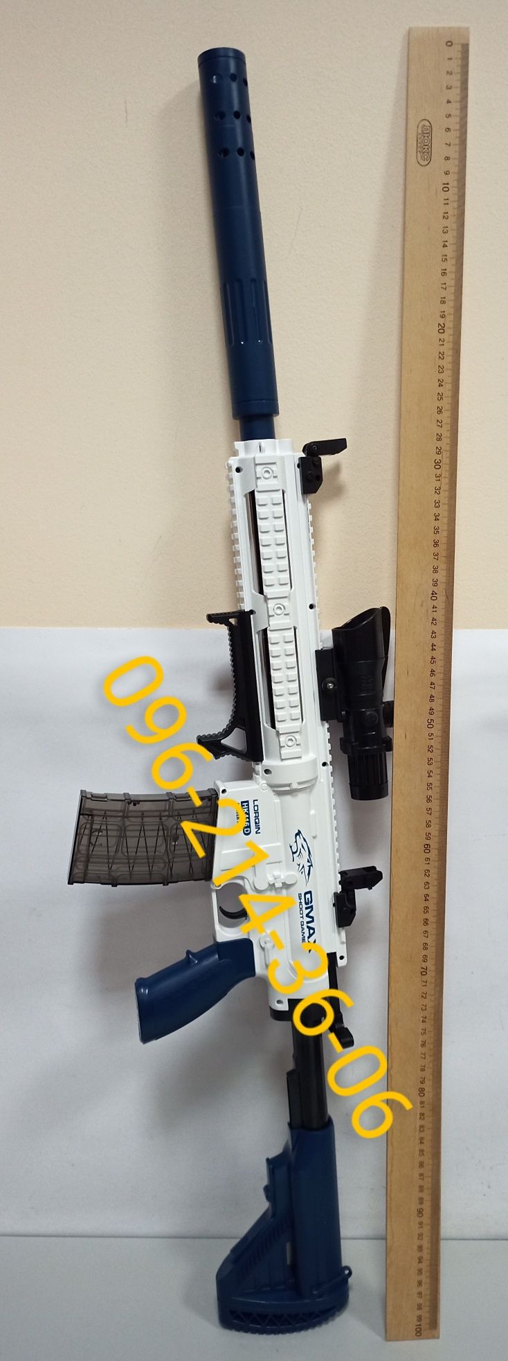 Детский автомат M416 с гильзами и оптический