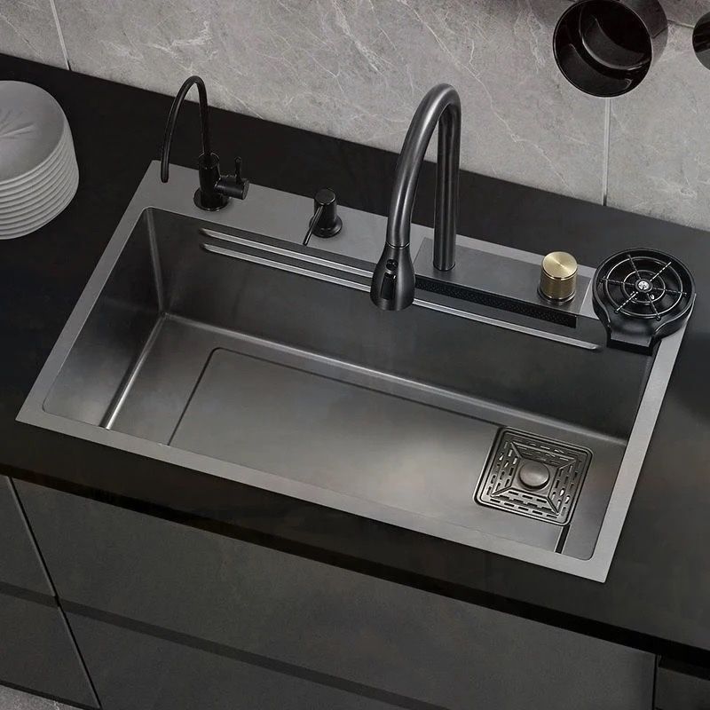 Кухонна мийка 5 в 1 Kraft WF 1 “Nano” 75x46/68x45 з функцією водоспад