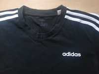 Adidas-t-shirt czarny koszulka bawełniana męska,chłopięca r.S\158-164