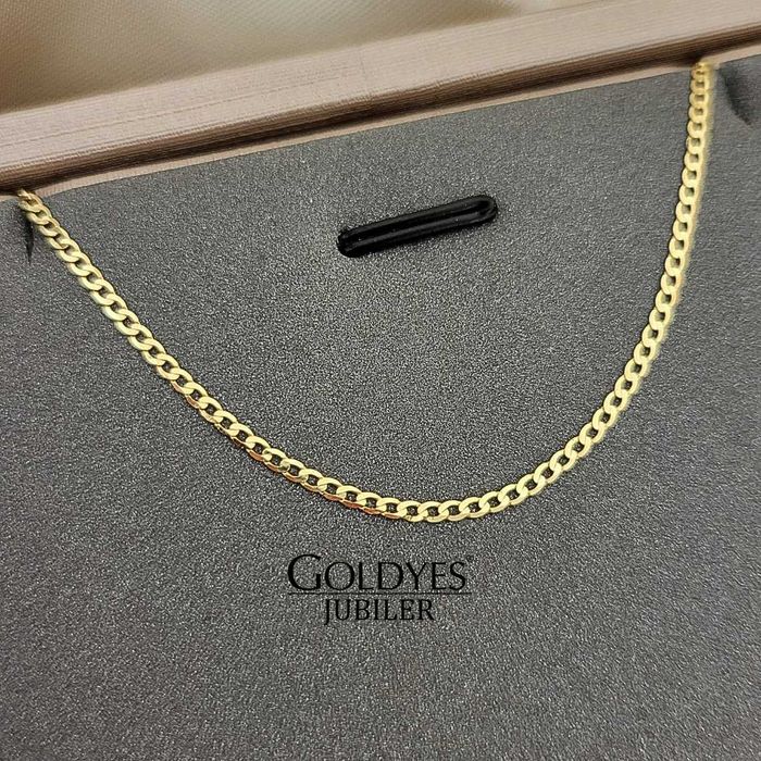 złoty łańcuszek pancerka próby złota 585