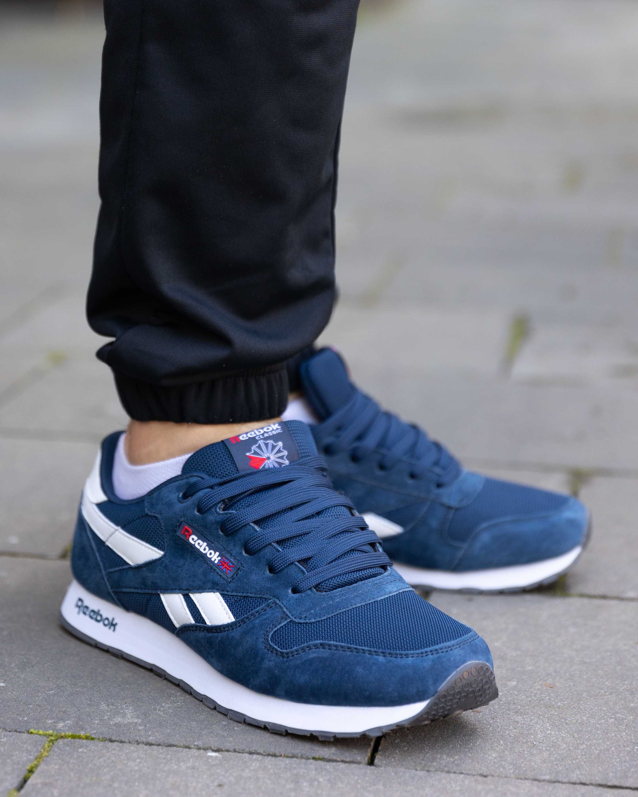 Кроссовки мужские Reebok Classic Leather Blue White