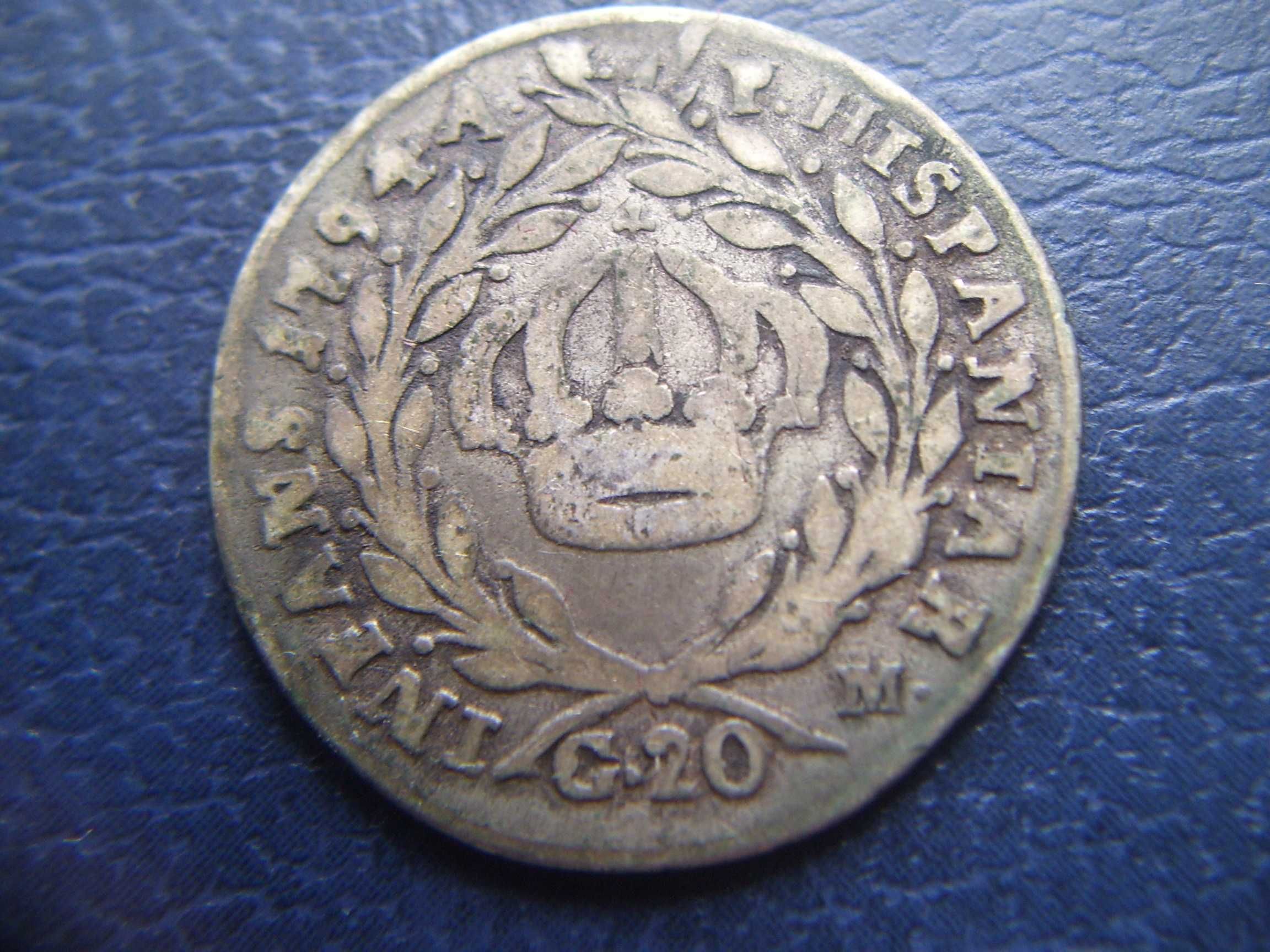 Stare monety 20 grani 1794 Neapol srebro