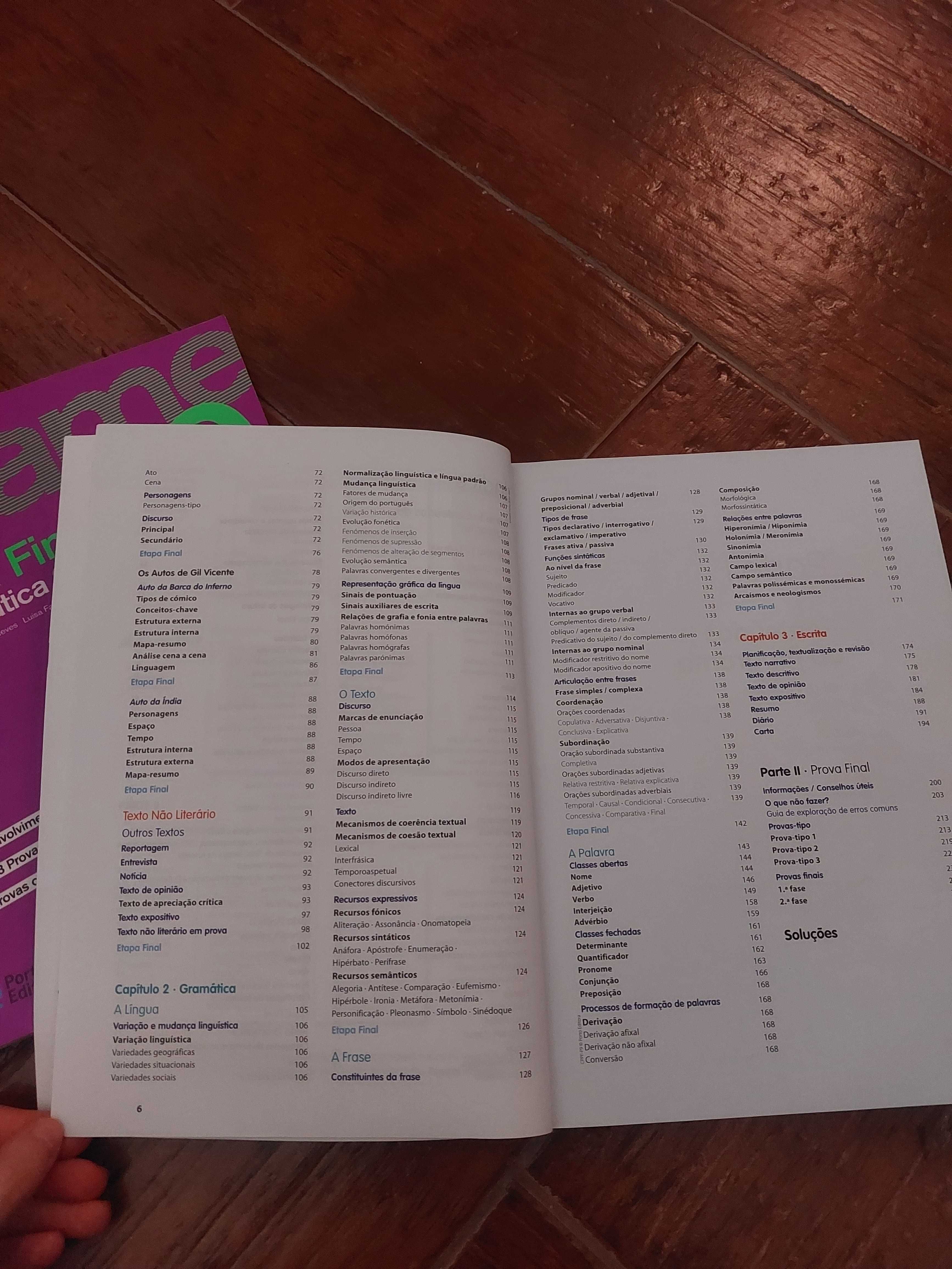 Livros Preparação para a prova final 9° ano