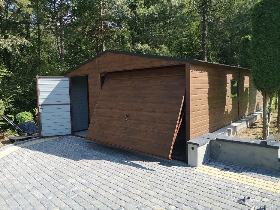 Garaż,garaże drewnopodobne 6x5,6x6 ponel poziomy producent cały kraj