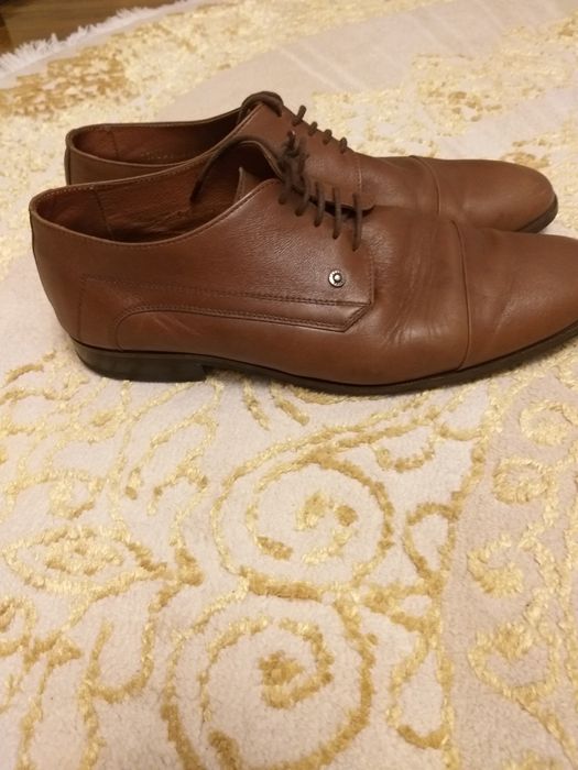 Туфлі туфли шкіряні кожание мужские коричневие коричневі 42
