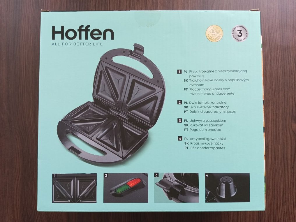 Opiekacz do kanapek / toster Hoffen nowy
