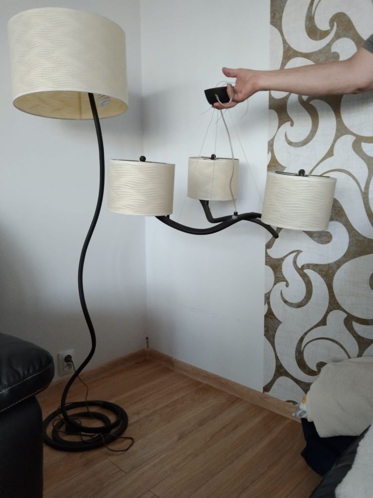 Lampa podłogowa żyrandol zestaw komplet