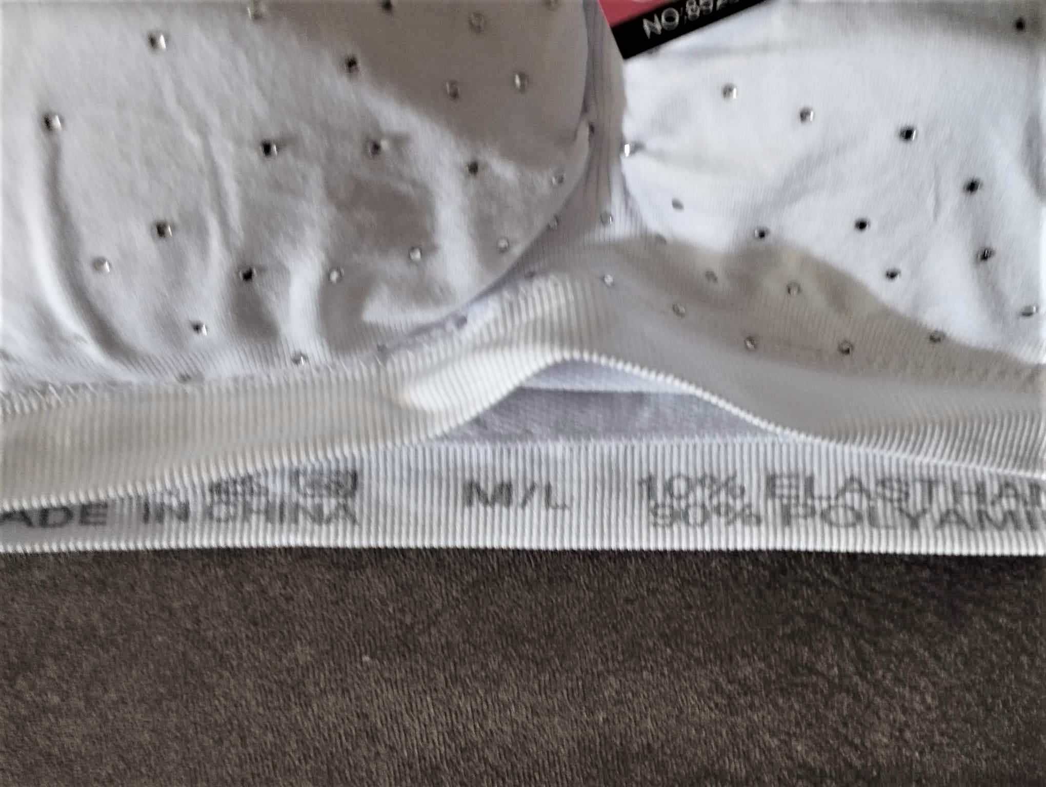 Biały top / biustonosz bez ramiączek M / L