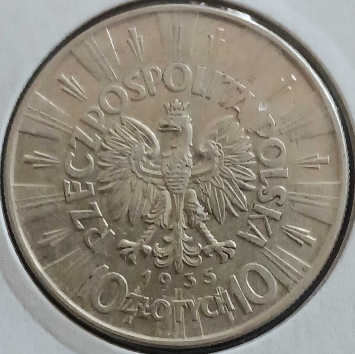 10 zł J. Piłsudski 1935 r. - nr. 4 - Bardzo ładne - oryginał