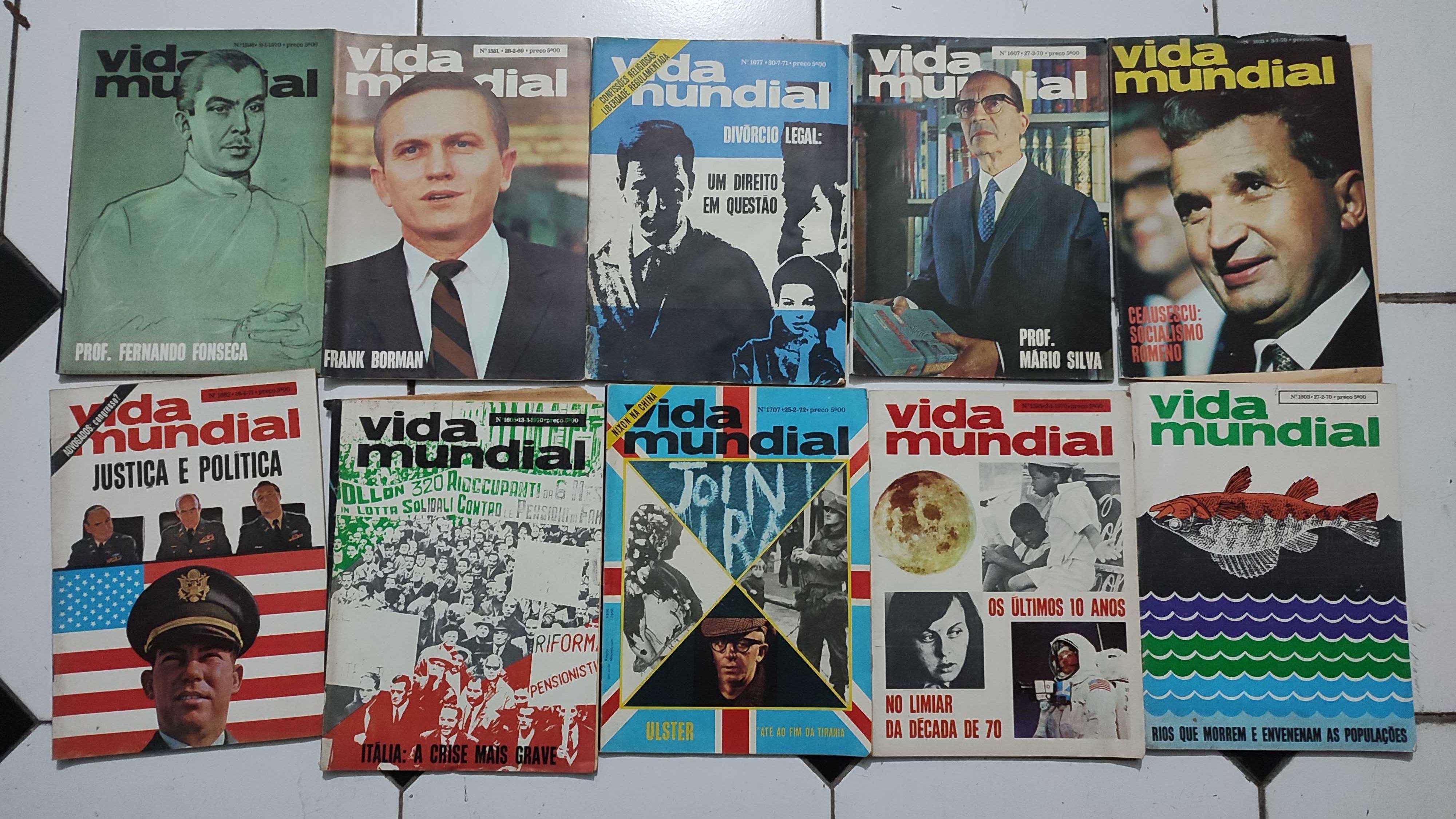 Lote 43 Revistas Vida Mundial - Anos 60 e 70