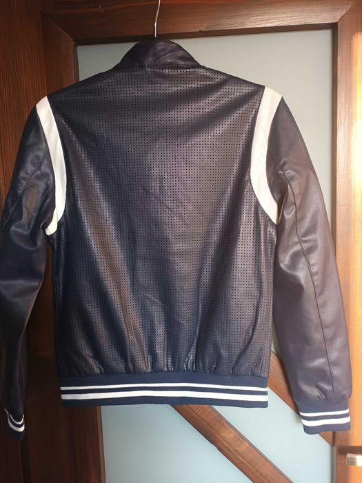 Kurtka męska eko-skóra S, M granat