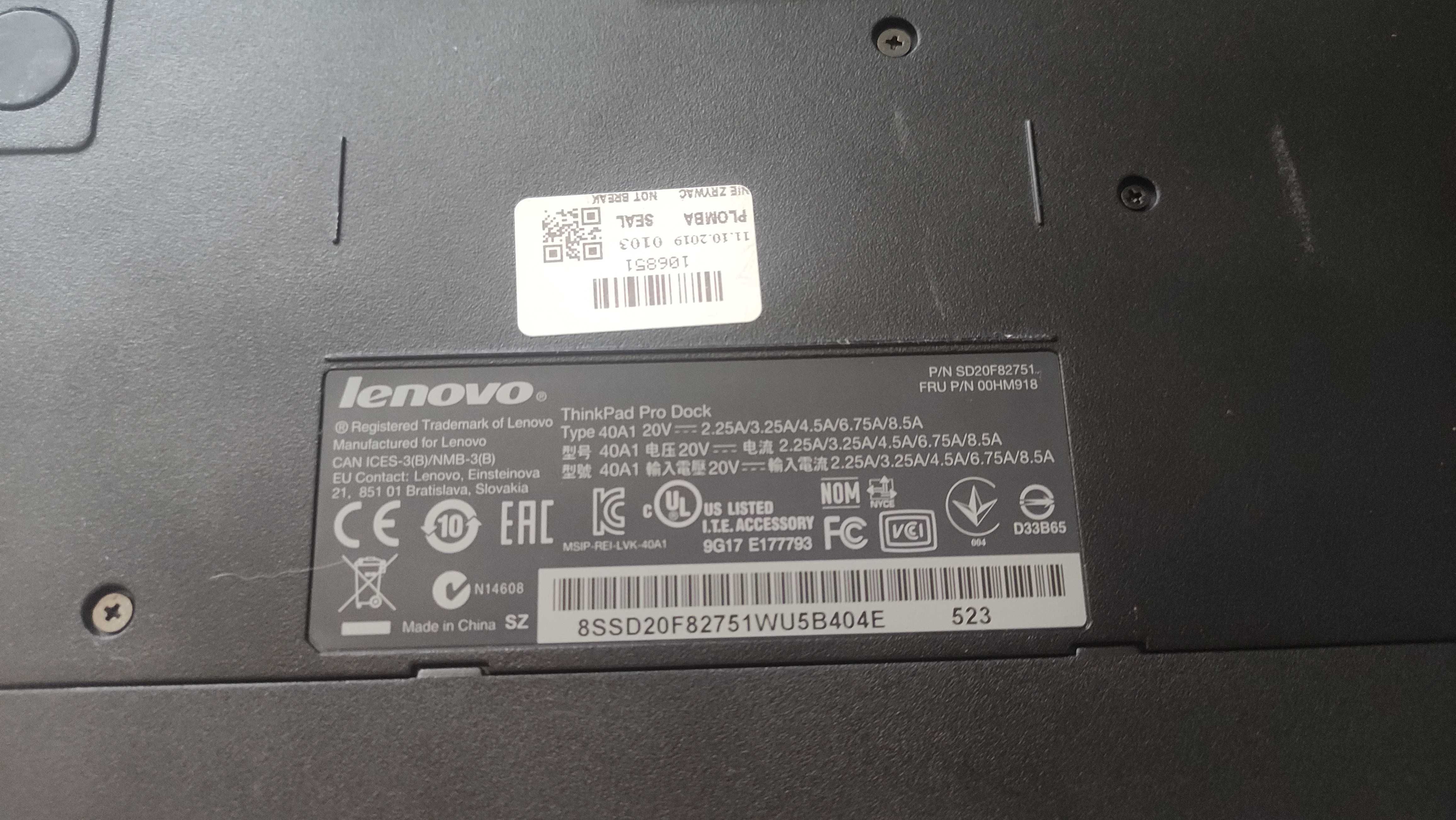 Docking Station  Lenovo Thinkpad Pro Dock