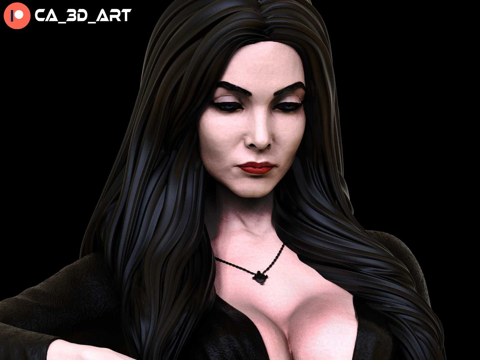 Morticia Adams Wednesday Druk 3d żywica