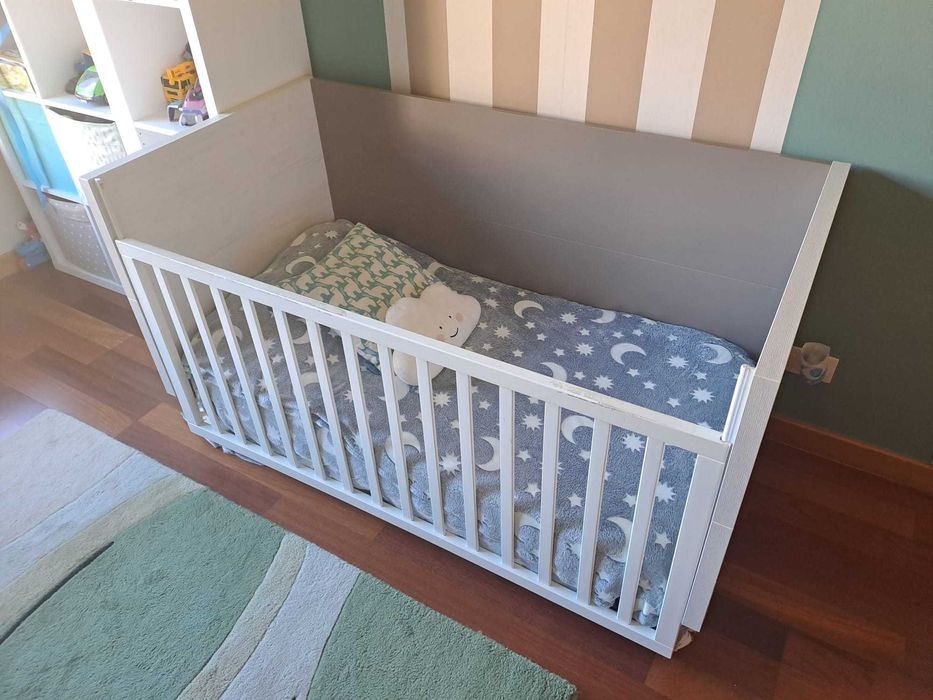 Cama Criança Bebé até 6 anos, madeira maciça 70×140, excelente estado