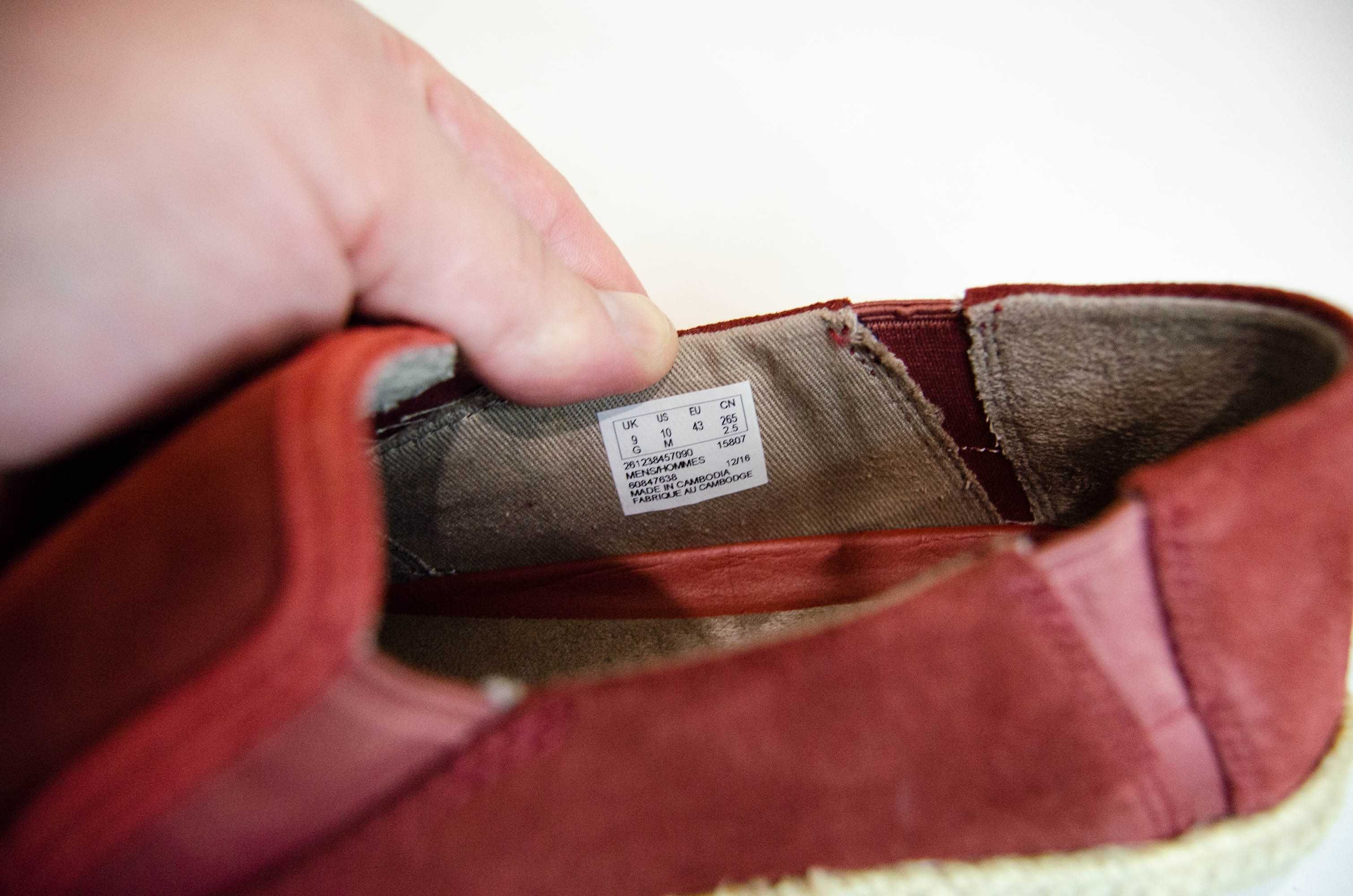 Clarks Мужские Кожаные Слипоны мокасины Оригинал! Размер 43 28 см