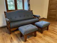 Przepiękna sofa z pufami, ekskluzywnej marki Voglauer