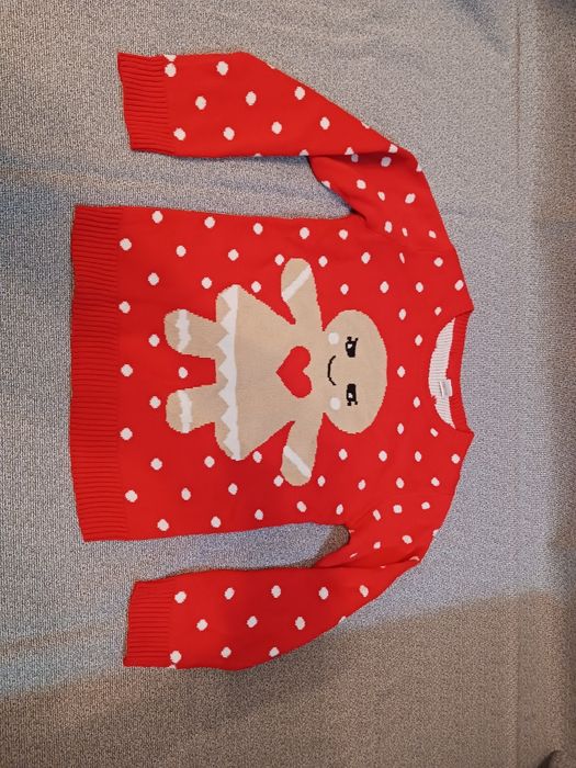 Świąteczny sweter rozm. 110/116 - Pani Piernikowa